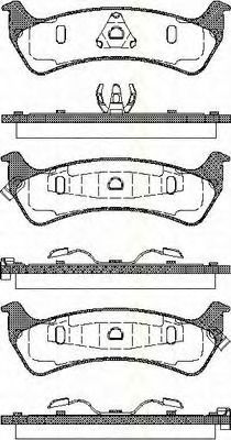 set placute frana,frana disc 8110 80529 TRISCAN - Frana disc