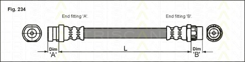 Furtun frana 8150 25214 TRISCAN - Furtun frana