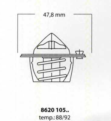 termostat,lichid racire 8620 10592 TRISCAN - Termostat termostat,lichid racire 8620 10592 TRISCAN - Termostat