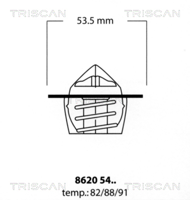 termostat,lichid racire 8620 5488 TRISCAN - Termostat termostat,lichid racire 8620 5488 TRISCAN - Termostat