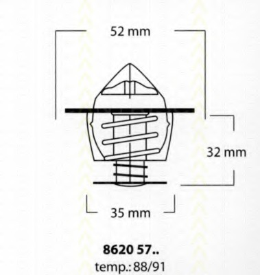 termostat,lichid racire 8620 5791 TRISCAN - Termostat termostat,lichid racire 8620 5791 TRISCAN - Termostat