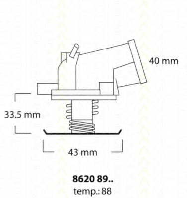 termostat,lichid racire 8620 8988 TRISCAN - Termostat termostat,lichid racire 8620 8988 TRISCAN - Termostat