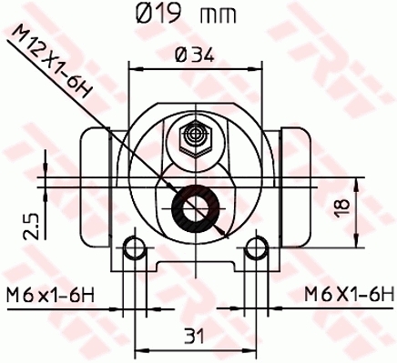 Cilindru receptor frana BWD126 TRW - Frana tambur Cilindru receptor frana BWD126 TRW - Frana tambur