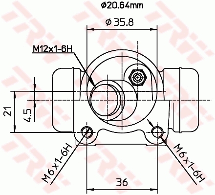 Cilindru receptor frana BWF280 TRW - Frana tambur Cilindru receptor frana BWF280 TRW - Frana tambur