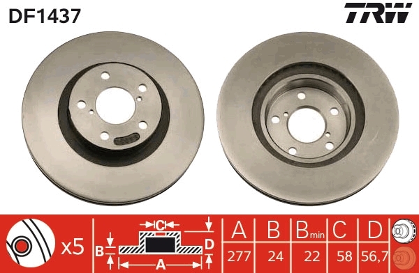 Disc frana DF1437 TRW - Disc frana Disc frana DF1437 TRW - Disc frana