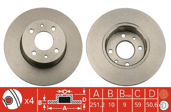 Disc frana DF1790 TRW - Disc frana