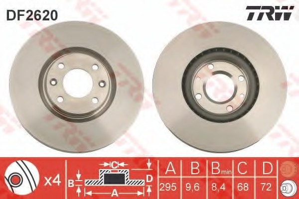 Disc frana DF2620 TRW - Frana disc Disc frana DF2620 TRW - Frana disc