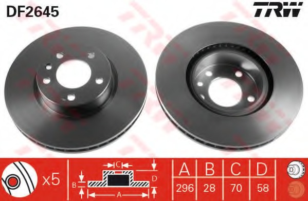 Disc frana DF2645 TRW - Disc frana Disc frana DF2645 TRW - Disc frana