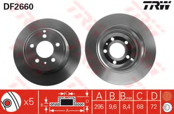Disc frana DF2660 TRW - Frana disc Disc frana DF2660 TRW - Frana disc