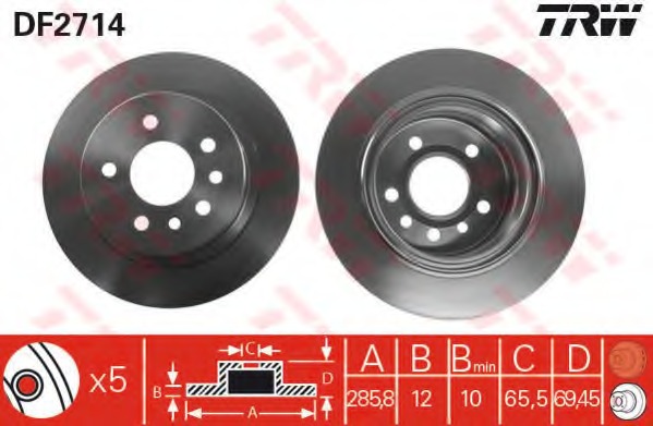 Disc frana DF2714 TRW - Disc frana Disc frana DF2714 TRW - Disc frana