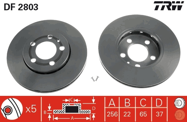Disc frana DF2803 TRW - Disc frana Disc frana DF2803 TRW - Disc frana