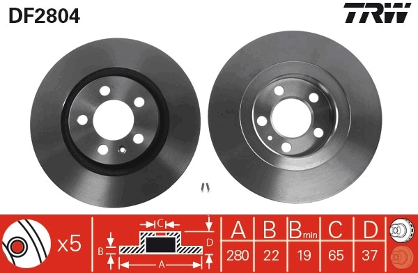 Disc frana DF2804 TRW - Frana disc