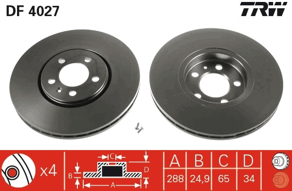 Disc frana DF4027 TRW - Disc frana Disc frana DF4027 TRW - Disc frana