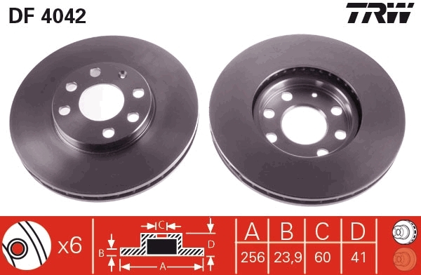 Disc frana DF4042 TRW - Frana disc Disc frana DF4042 TRW - Frana disc