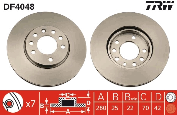 Disc frana DF4048 TRW - Frana disc Disc frana DF4048 TRW - Frana disc