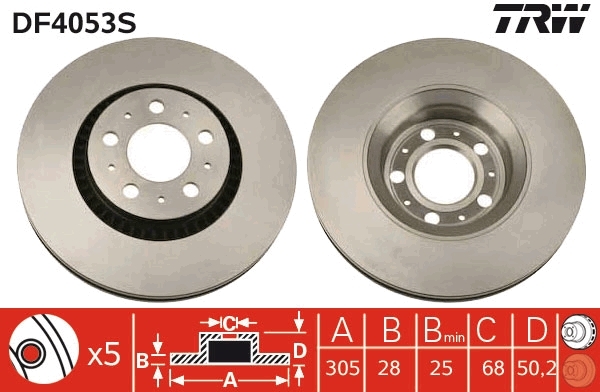 Disc frana DF4053S TRW - Disc frana Disc frana DF4053S TRW - Disc frana