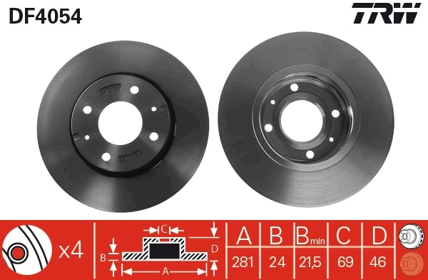 Disc frana DF4054 TRW - Disc frana Disc frana DF4054 TRW - Disc frana