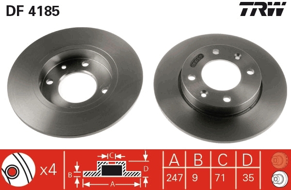 Disc frana DF4185 TRW - Disc frana Disc frana DF4185 TRW - Disc frana