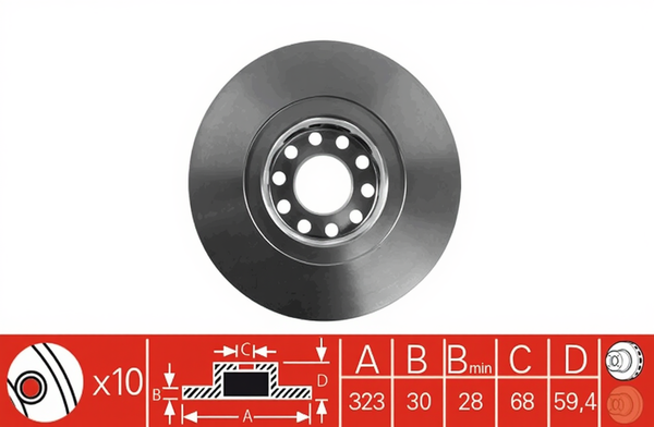 Disc frana DF4209S TRW - Frana disc