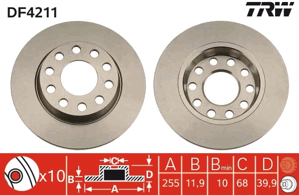 Disc frana DF4211 TRW - Disc frana Disc frana DF4211 TRW - Disc frana