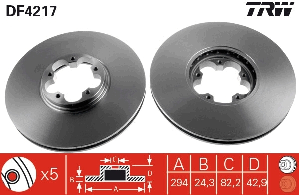 Disc frana DF4217 TRW - Frana disc Disc frana DF4217 TRW - Frana disc