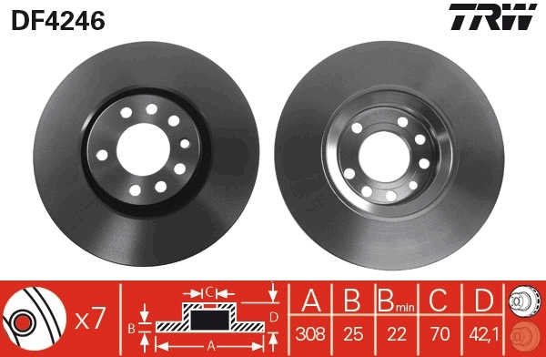 Disc frana DF4246 TRW - Disc frana Disc frana DF4246 TRW - Disc frana