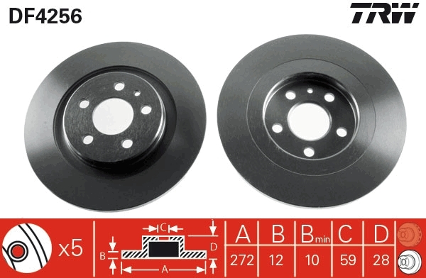 Disc frana DF4256 TRW - Frana disc Disc frana DF4256 TRW - Frana disc
