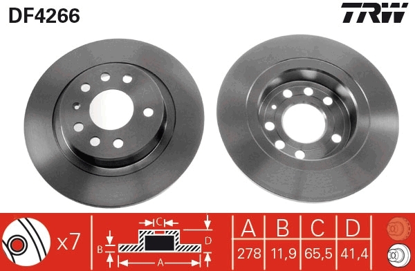 Disc frana DF4266 TRW - Frana disc Disc frana DF4266 TRW - Frana disc