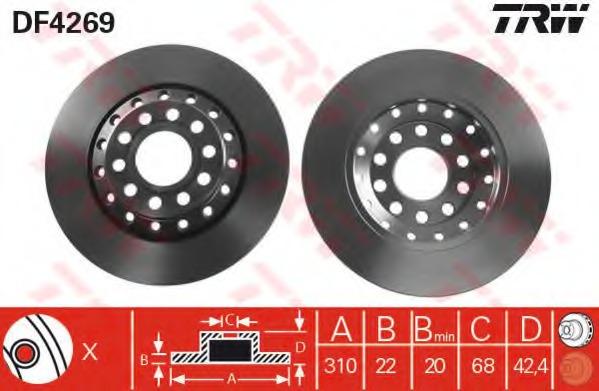 Disc frana DF4269 TRW - Frana disc