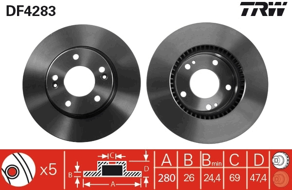 Disc frana DF4283 TRW - Disc frana Disc frana DF4283 TRW - Disc frana