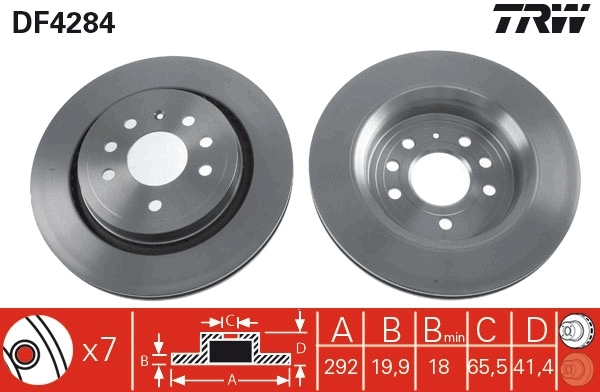 Disc frana DF4284 TRW - Frana disc Disc frana DF4284 TRW - Frana disc