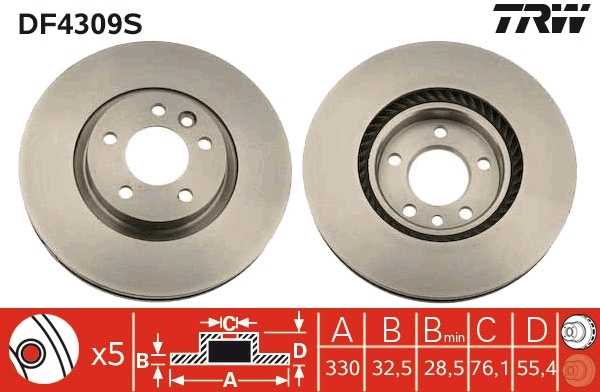 Disc frana DF4309S TRW - Disc frana Disc frana DF4309S TRW - Disc frana