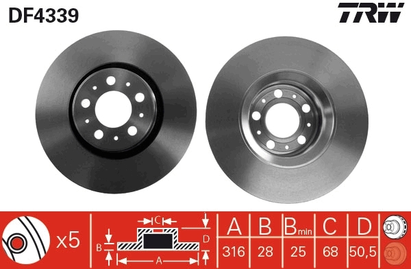 Disc frana DF4339 TRW - Disc frana Disc frana DF4339 TRW - Disc frana