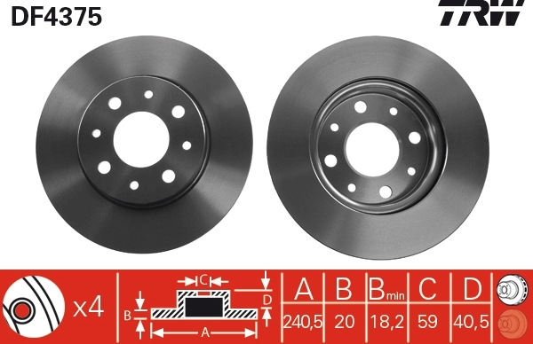 Disc frana DF4375 TRW - Disc frana Disc frana DF4375 TRW - Disc frana