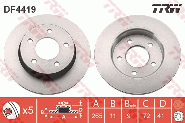Disc frana DF4419 TRW - Disc frana