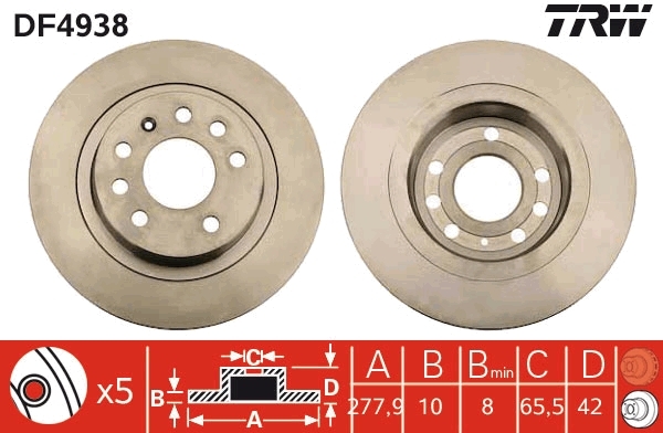 Disc frana DF4938 TRW - Disc frana Disc frana DF4938 TRW - Disc frana
