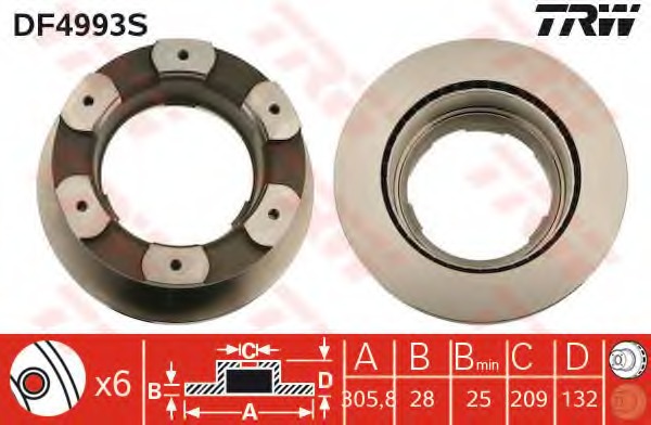 Disc frana DF4993S TRW - Disc frana Disc frana DF4993S TRW - Disc frana