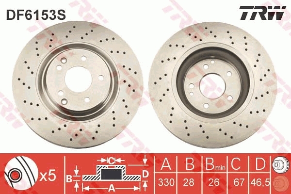 Disc frana DF6153S TRW - Disc frana Disc frana DF6153S TRW - Disc frana