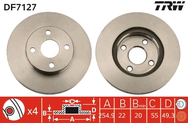 Disc frana DF7127 TRW - Disc frana Disc frana DF7127 TRW - Disc frana