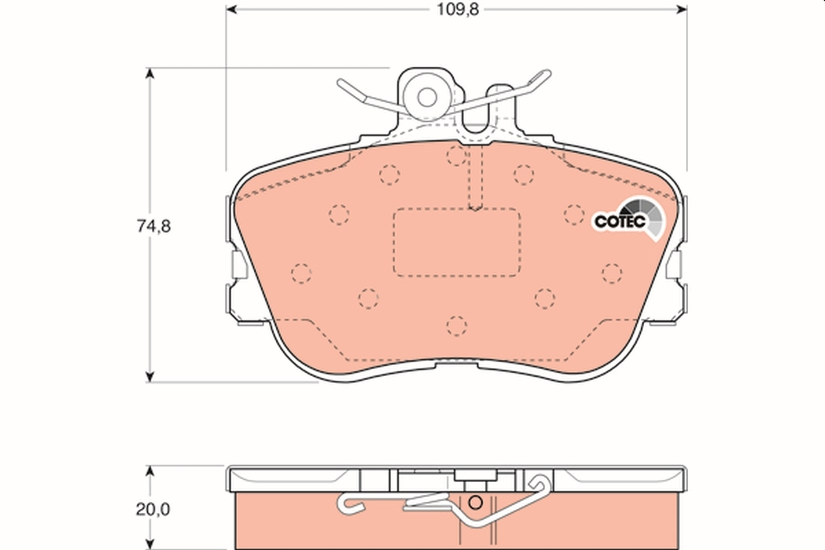 set placute frana,frana disc GDB1094 TRW - Set placute frana set placute frana,frana disc GDB1094 TRW - Set placute frana