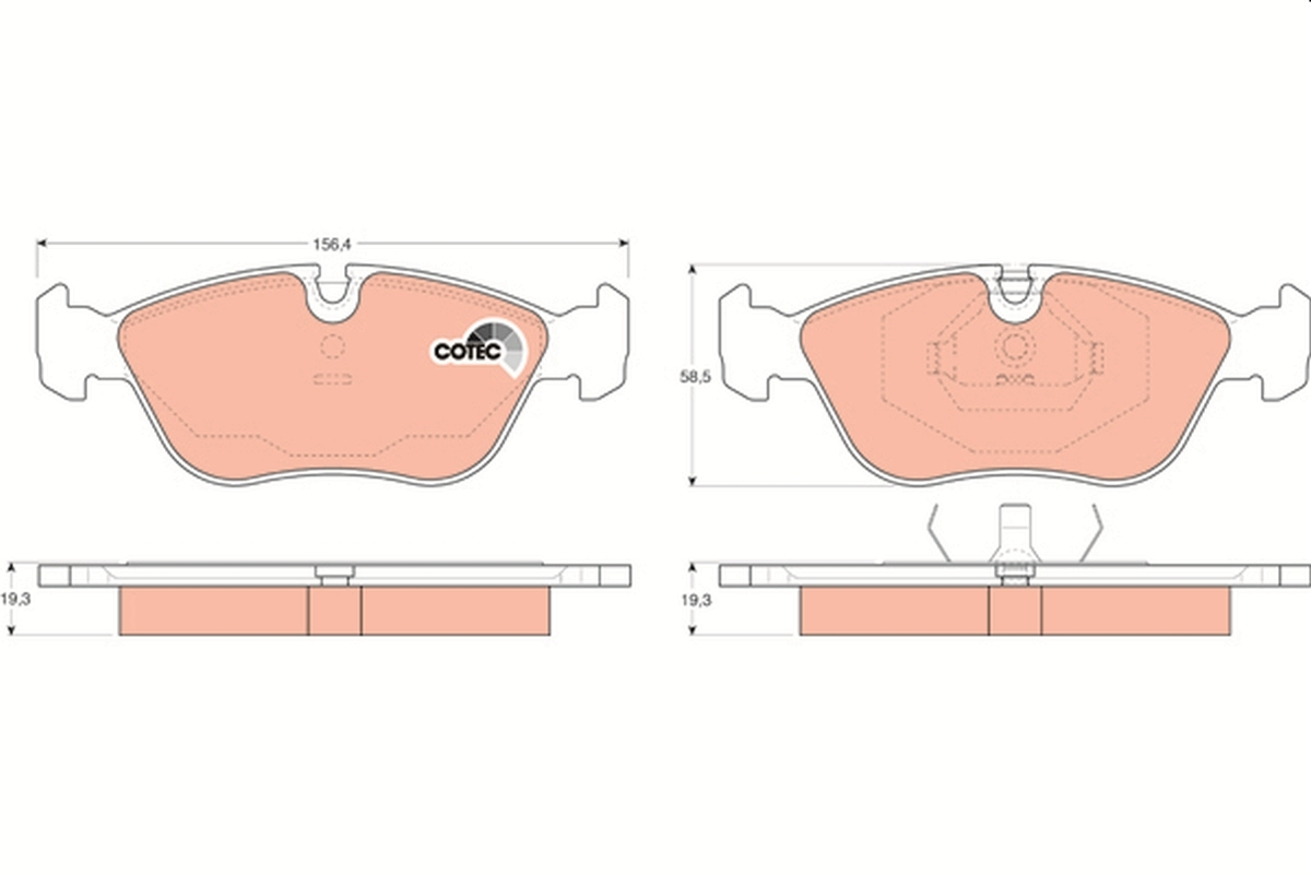 set placute frana,frana disc GDB1159 TRW - Frana disc set placute frana,frana disc GDB1159 TRW - Frana disc