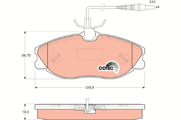 set placute frana,frana disc GDB1194 TRW - Frana disc