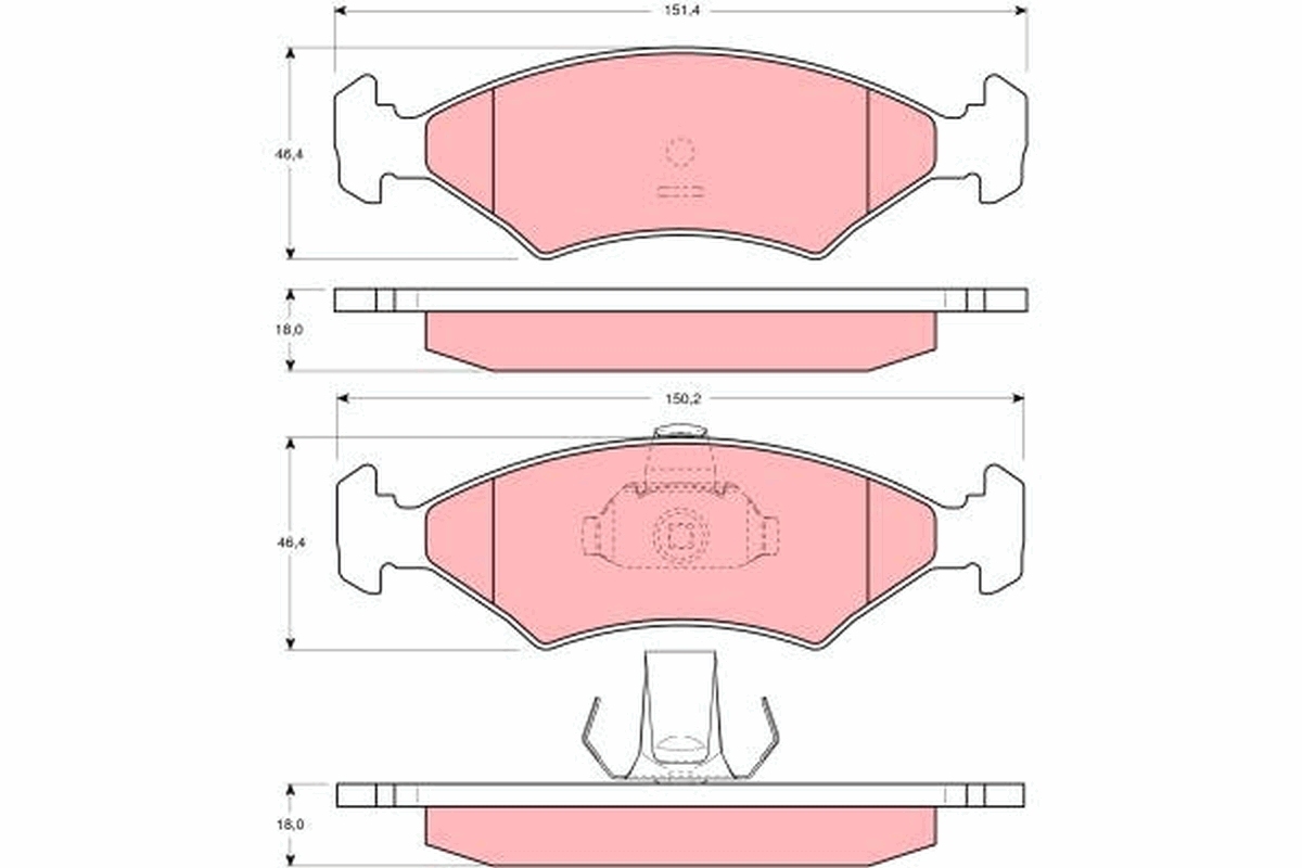 set placute frana,frana disc GDB1222 TRW - Set placute frana set placute frana,frana disc GDB1222 TRW - Set placute frana
