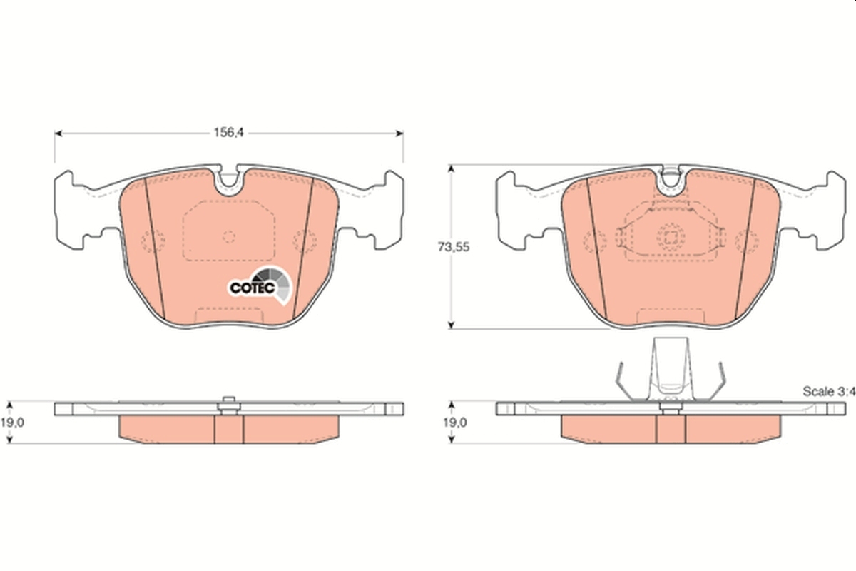set placute frana,frana disc GDB1261 TRW - Frana disc