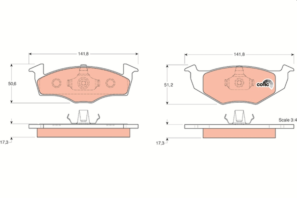 set placute frana,frana disc GDB1274 TRW - Set placute frana set placute frana,frana disc GDB1274 TRW - Set placute frana
