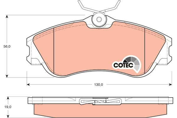 set placute frana,frana disc GDB1295 TRW - Frana disc