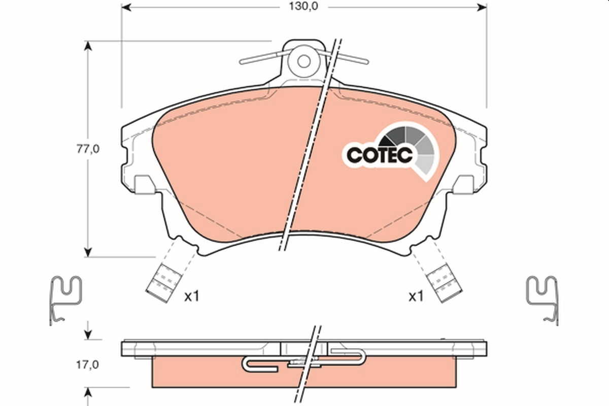 set placute frana,frana disc GDB1313 TRW - Set placute frana set placute frana,frana disc GDB1313 TRW - Set placute frana