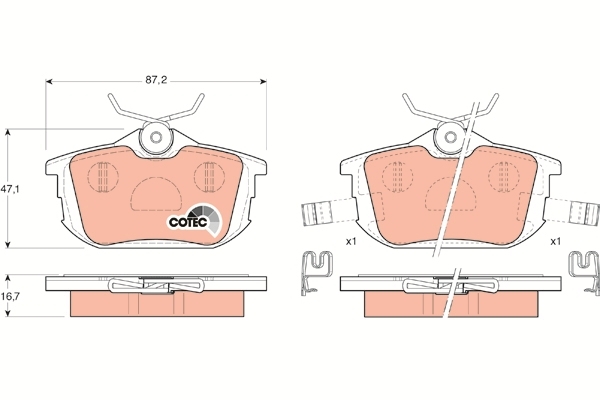 set placute frana,frana disc GDB1314 TRW - Set placute frana set placute frana,frana disc GDB1314 TRW - Set placute frana