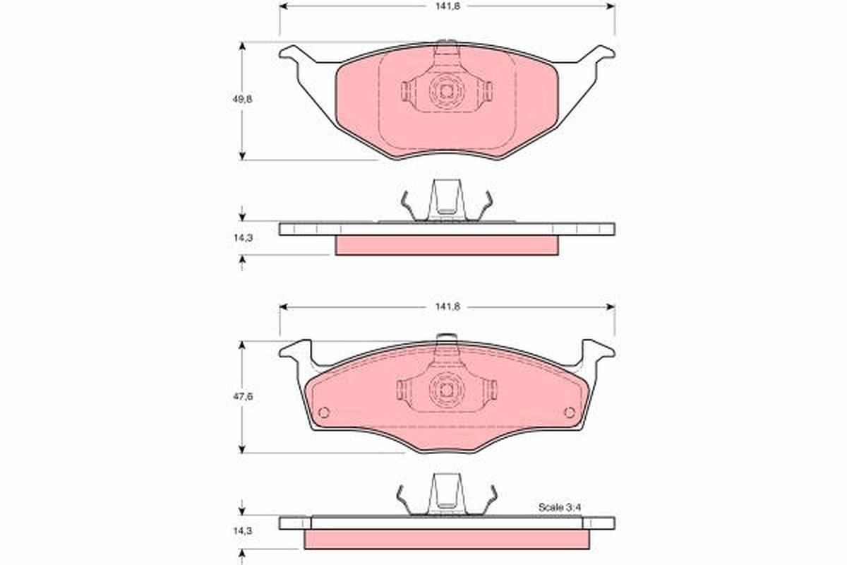 set placute frana,frana disc GDB1375 TRW - Set placute frana set placute frana,frana disc GDB1375 TRW - Set placute frana