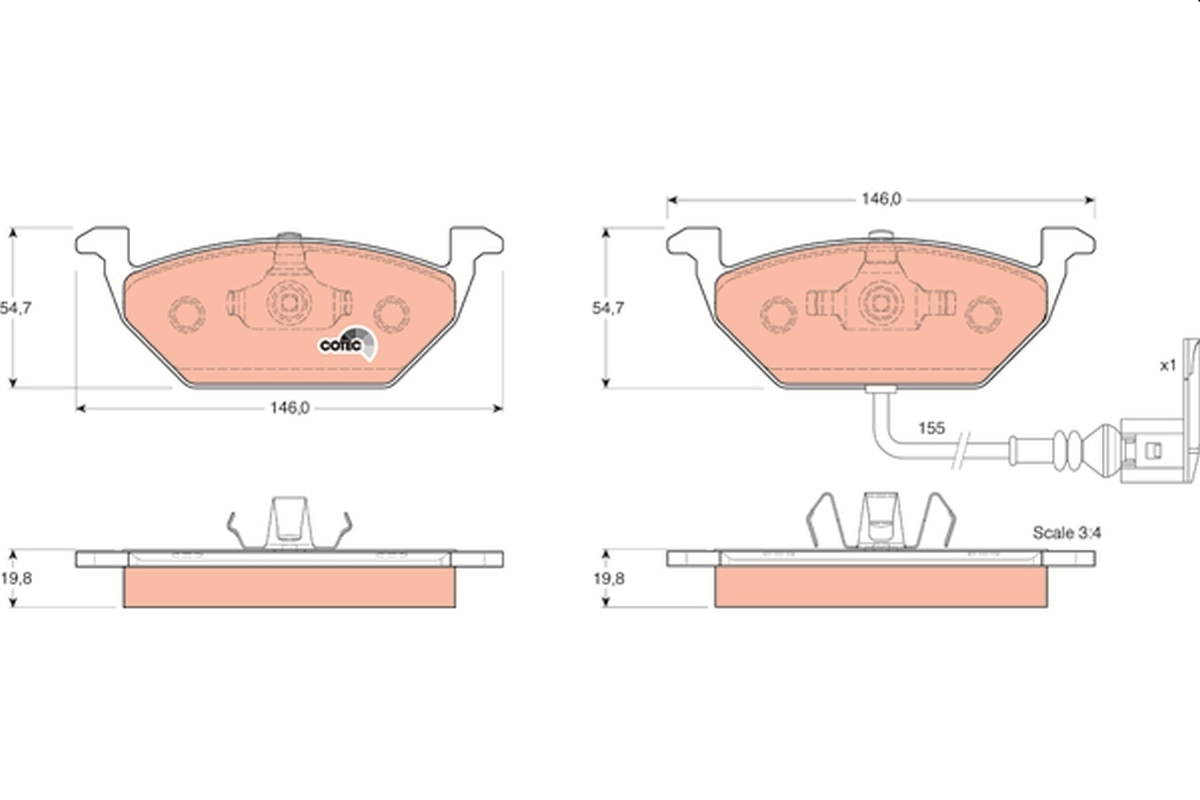 set placute frana,frana disc GDB1386 TRW - Frana disc set placute frana,frana disc GDB1386 TRW - Frana disc